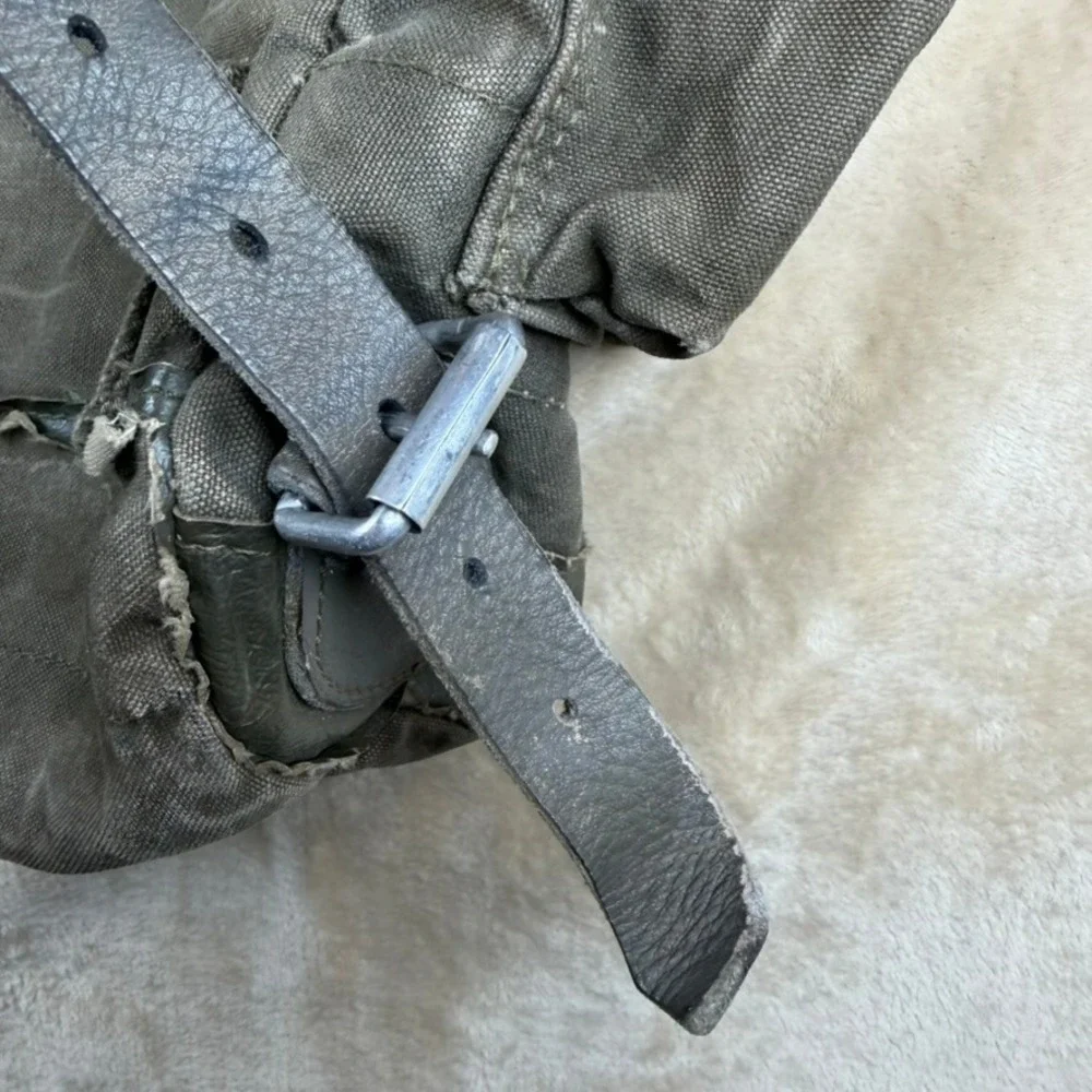Vintage West German Military Mountain Rucksack Canvas Backpack Olive Drab 1981